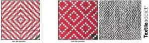 schémas de tissu sergé et armures dérivées comme l'oeil de perdrix et grain de blé