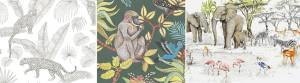 tendance Regne animal papier peint motifs animaux _TextileAddict