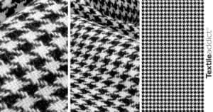 différence entre un motif pied-de-coq, un motif pied-de-poule et un tissage pied-de-puce