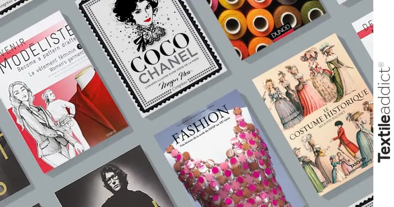 Une pile de livres colorés sur le design textile, l’histoire des tissus, le stylisme et la mode. Cette image illustre les ressources essentielles pour les passionnés de mode et de textile, idéales pour approfondir ses connaissances en création, techniques et tendances.