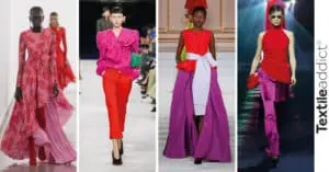 tendances hiver 2024 fashion week rouge rose