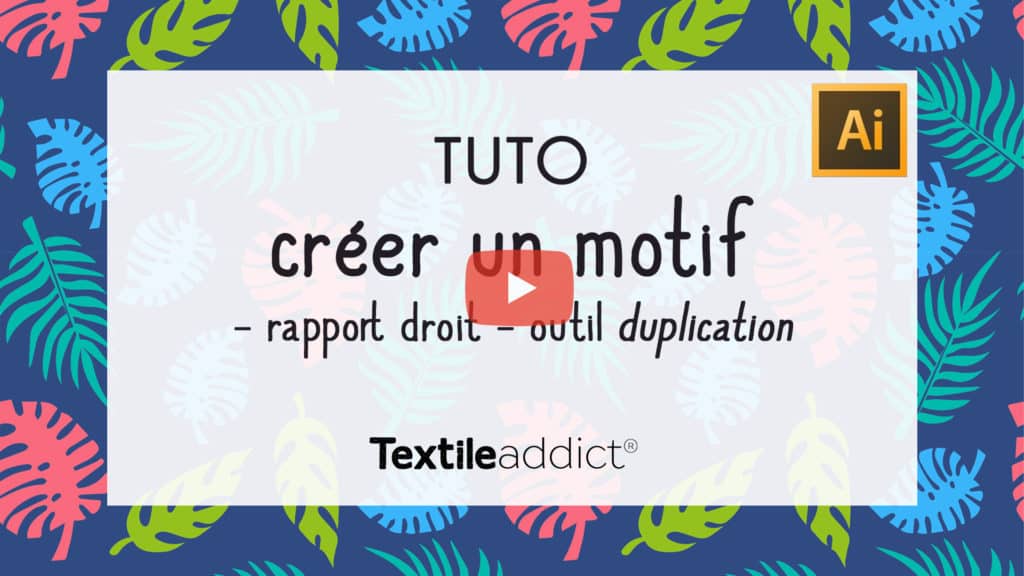 creer un motif rapport droit outil duplication illustrator