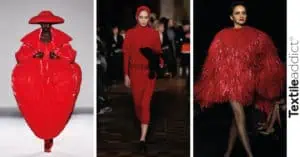 tendances fashion week hiver 2024 2025 rouge_ TextileAddict