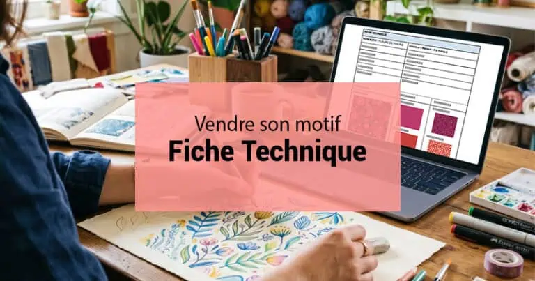 créer la fiche technique d'un motif textile