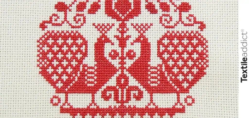 Motif de point de croix coloré