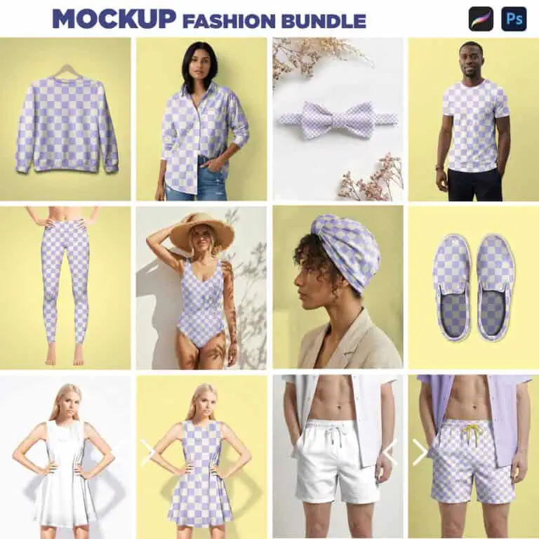 mockup fashion and accessories bundle