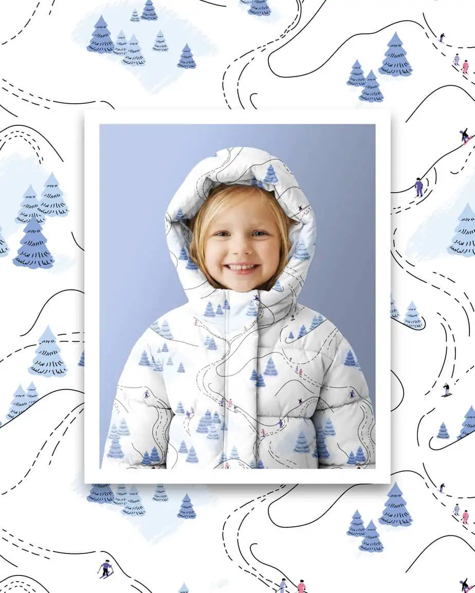 mockup kids anorak
